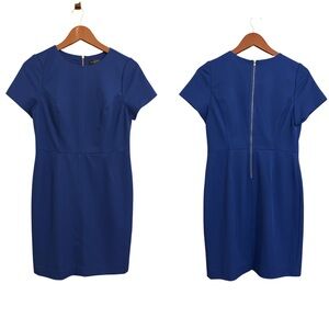 The Limited Royal Blue Short Sleeve Midi Dress - Size 8P